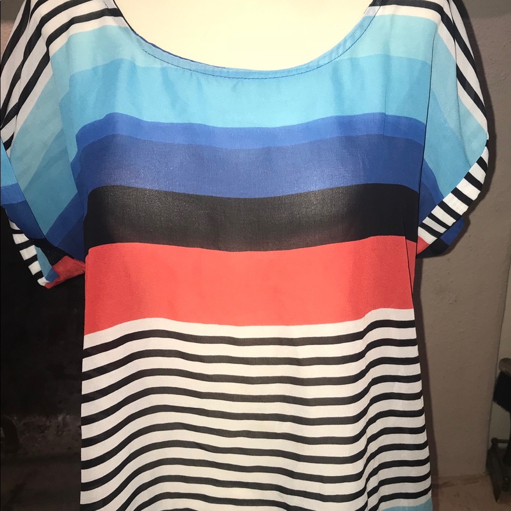 Summer top with cris cross back.